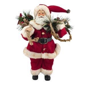 Ashland Santa Claus Figurine Rustic Christmas Decor Red OS Good Standing Figure